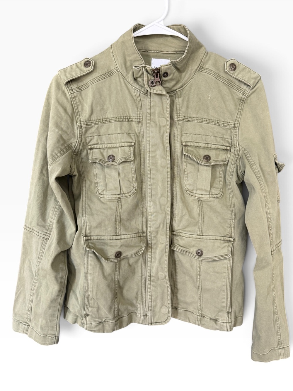 Kensie Utility Jacket - Lightweight Sage Green Size Small